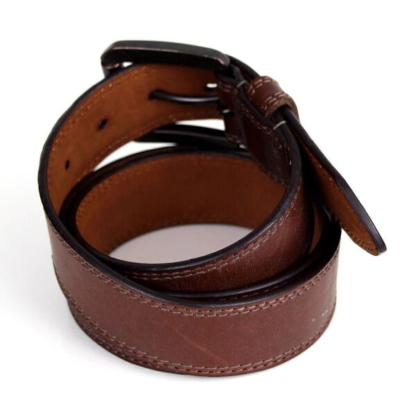 Columbia BROWN GENUINE LEATHER 1 3/8"Wd STITCH CASUAL DRESS MEN'S BELT 36 (G83 - Picture 5 of 15